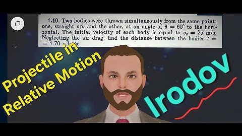 Physics Practice Problem PP11:  Motion  I.E.Irodov 1.10 - Relative Projectile #jeeadvance #jeemains