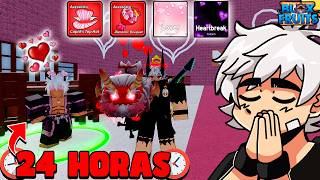 PASSEI 24 HORAS⏰GIRANDO NO VALENTINE GACHA NO BLOX FRUITS...