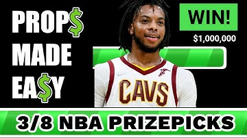 3/8/23 NBA PRIZEPICKS PLAYER PROP PICKS / PROPS MADE EASY