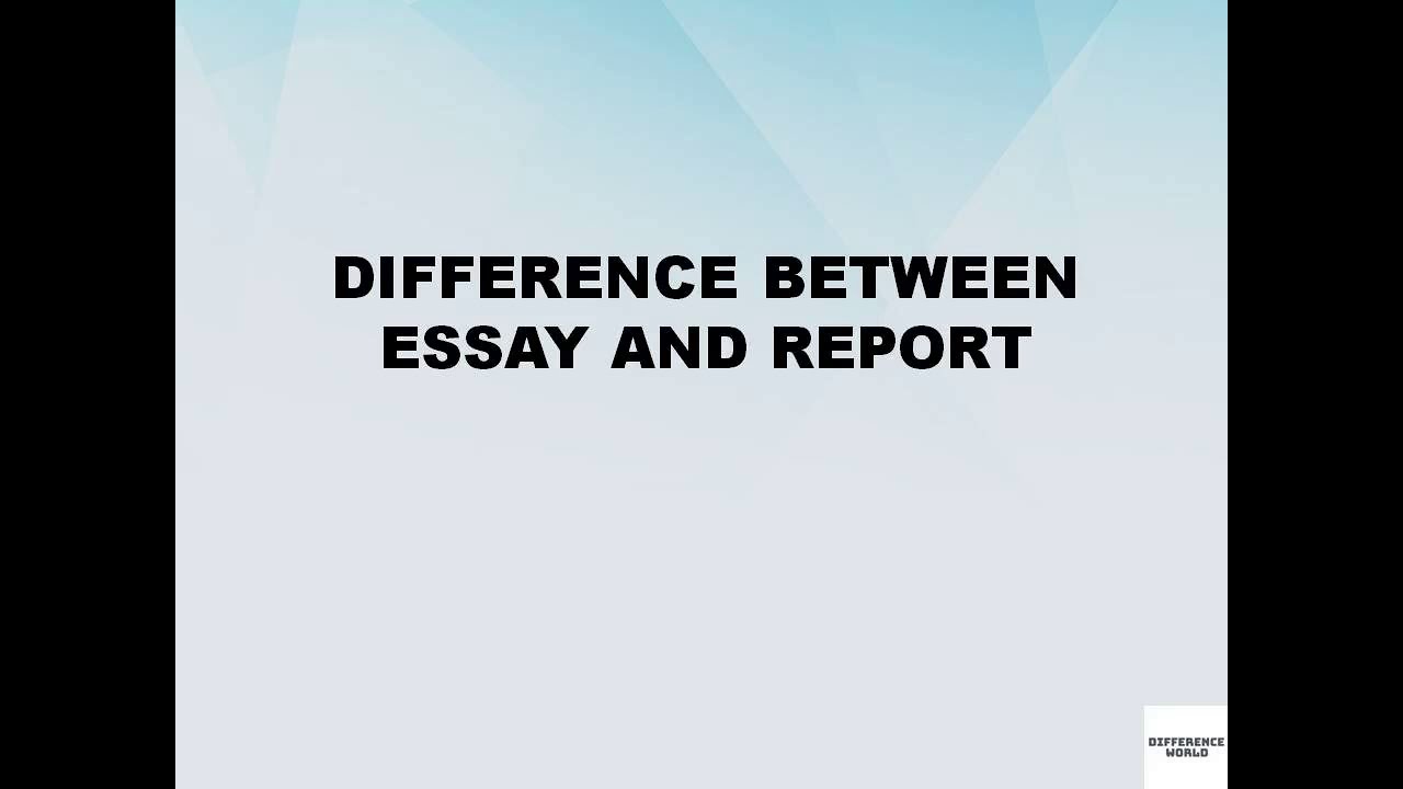 differences between report and an essay