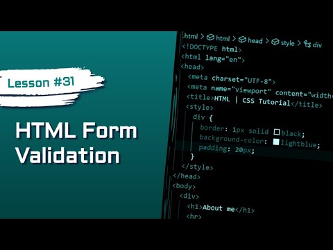 How To Validate HTML Forms With Attributes | HTML & CSS #31 - YouTube