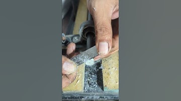 DIY cue lathe machine in action. new tip and tip pad installed. #billiards #diylathe #diy #