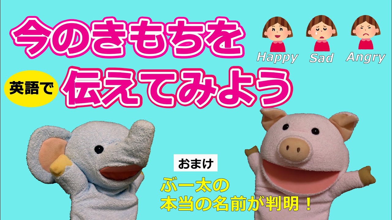 今の気持ちを英語で言うと ぶー太の本当の名前も明らかに はな英会話vol 6 Youtube