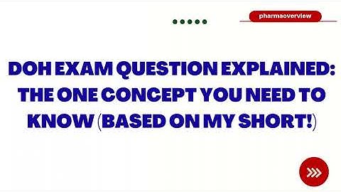 DOH Exam Question Explained: The ONE Concept You Need to Know (Based on my Short!)