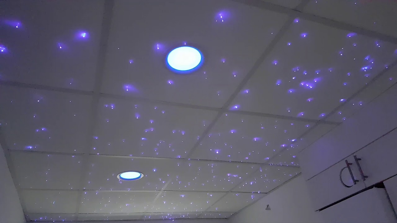 opnå Anden klasse spil RGBW Twinlkling light engine on suspended ceiling tiles - YouTube