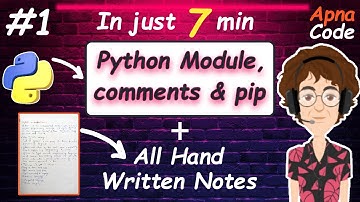 comments in python | module in python | pip command in python