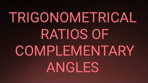 ||TRIGONOMETRICAL RATIOS OF COMPLEMENTARY ANGLES|| CBSE||ICSE|| CLASS-10 ||CHUTKI METHOD||#mathsfun