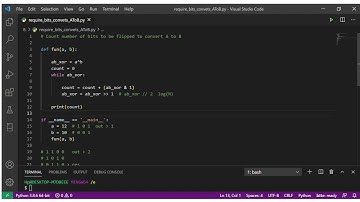 Count number of bits to be flipped to convert A to B | Bits Manipulation | Python