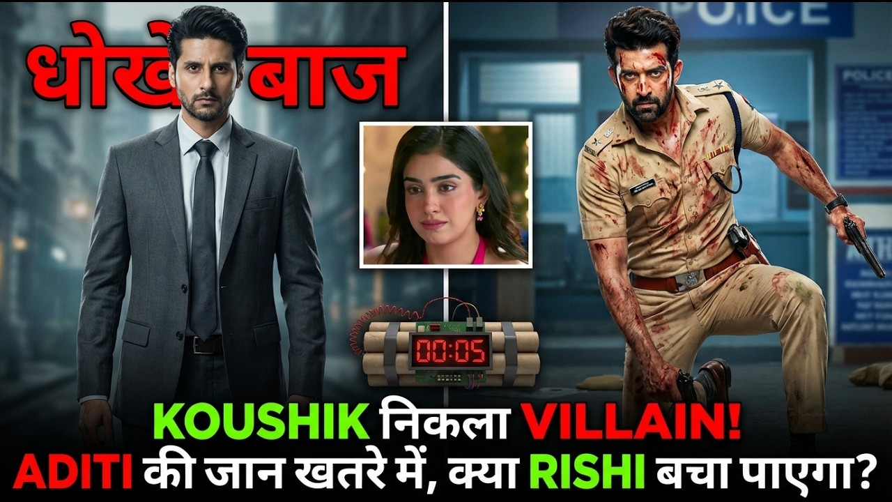 KOUSHIK निकला VILLAIN! ADITI की जान खतरे में, क्या RISHI बचा पाएगा? #jhanaklatestupdate #starplus
