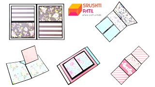 5 Easy Scrapbook Cards Tutorial by Srushti Patil | Combo No.01