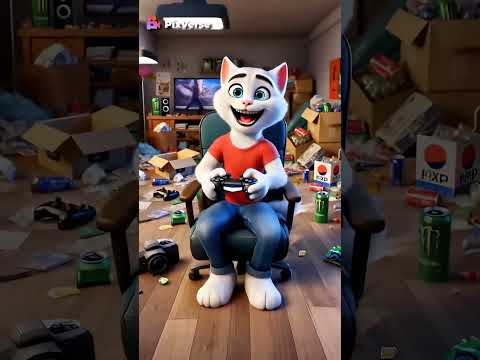 Mother Cat Loves Her Kittens Unfairly