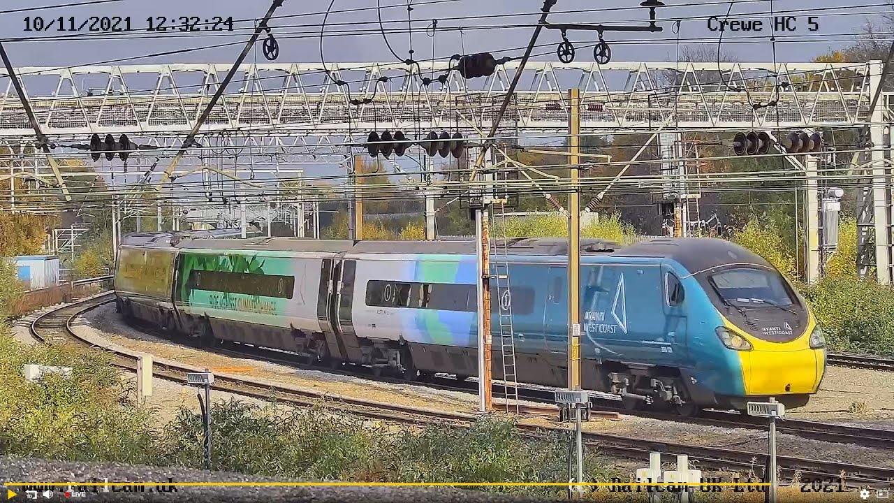 #COP26 liveried Avanti West Coast Pendolino 390121, Crewe Camera 5 10 ...