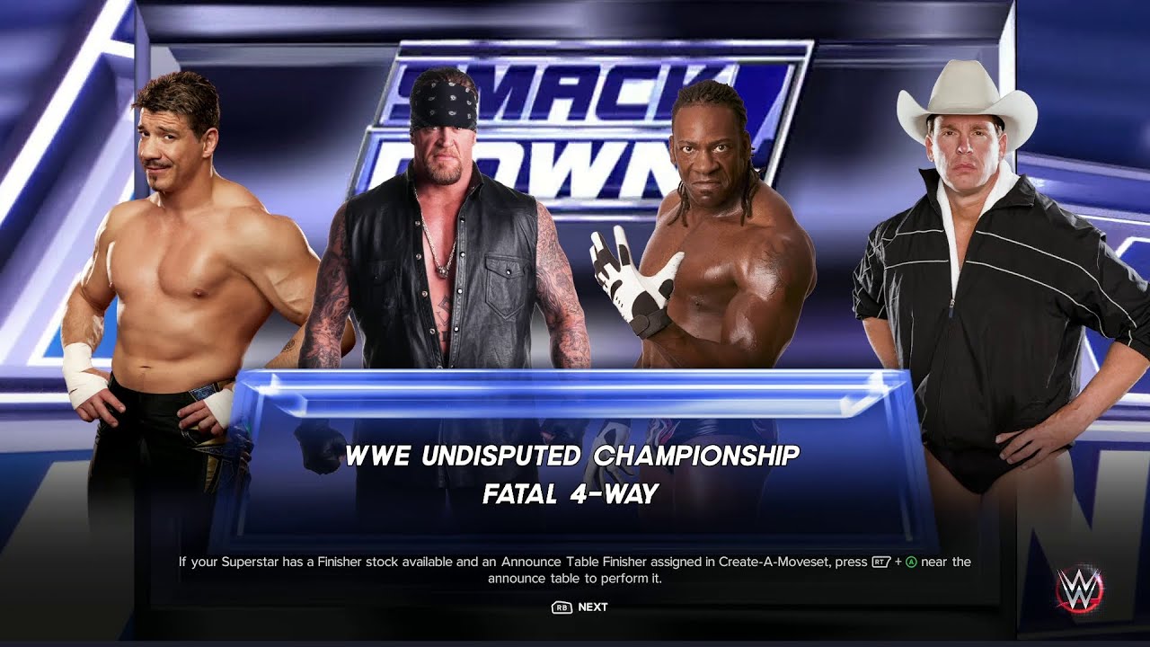 WWE 2K23 Eddie Guerrero Vs The Undertaker Vs Booker T Vs JBL YouTube