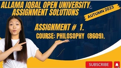 code 8609|AIOU SOLVED ASSIGNMENT#1|Aiou|Autumn 2023|Philosophy |B.A ,B.ed|#2023#aiou