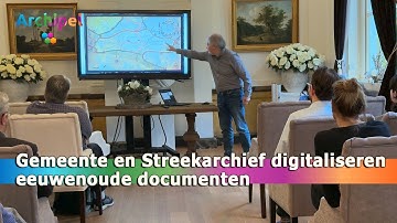 Municipality and Regional Archives digitize centuries-old documents