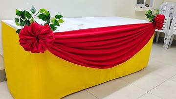 FLOWER FOLD DESIGN IDEAS TABLE SKIRTING TUTORIAL TABLE DECORATIONS