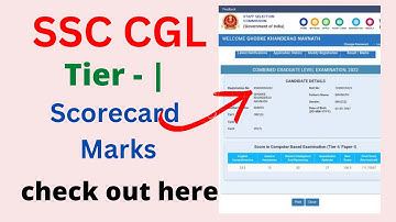 #ssccgl SSC CGL Tier-1 Scorecard || Marks || Result 2022