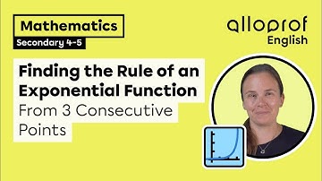 Finding the Rule of an Exponential Function From 3 Consecutive Points | Alloprof