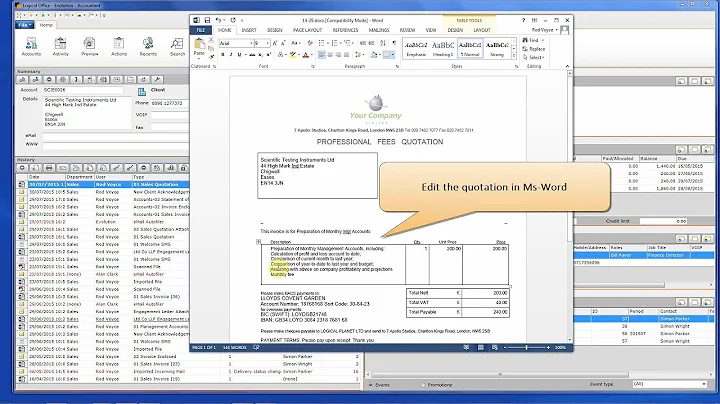 05 Logical Office CRM - Prepare a sales quotation using templates