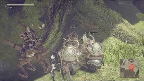 〘NieR: Automata〙weird bug against machines in formation