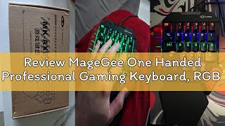 Review MageGee One Handed Professional Gaming Keyboard, RGB Backlit 35 Keys Mini Wired Mechanical Ke