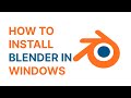 How To Install Blender
