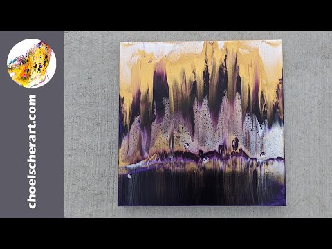 💜POP QUIZ "Purple Rain" Acrylic Pour Painting w Mystery Techniques💜