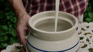 Old-Fashioned Ceramic Butter Churn Garrett Wade