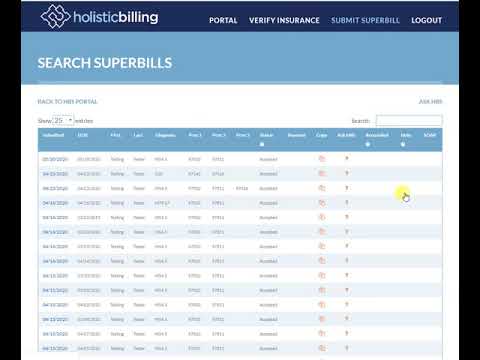 How to find an existing acupuncture soap note for insurance in the Holistic Billing portal