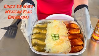Smoked Chicken Mexican Flag Enchiladas