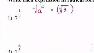 Kuta Tutorial: radicals and rational exponents