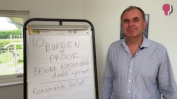 Video 10 of my employment law course. The burden of proof.