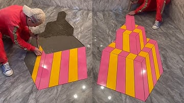 The most beautiful 3D rope tiles design,make 3D floor tile design with cutting & full details part39