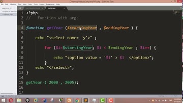 Creating a Function with Selection/Option in PHP