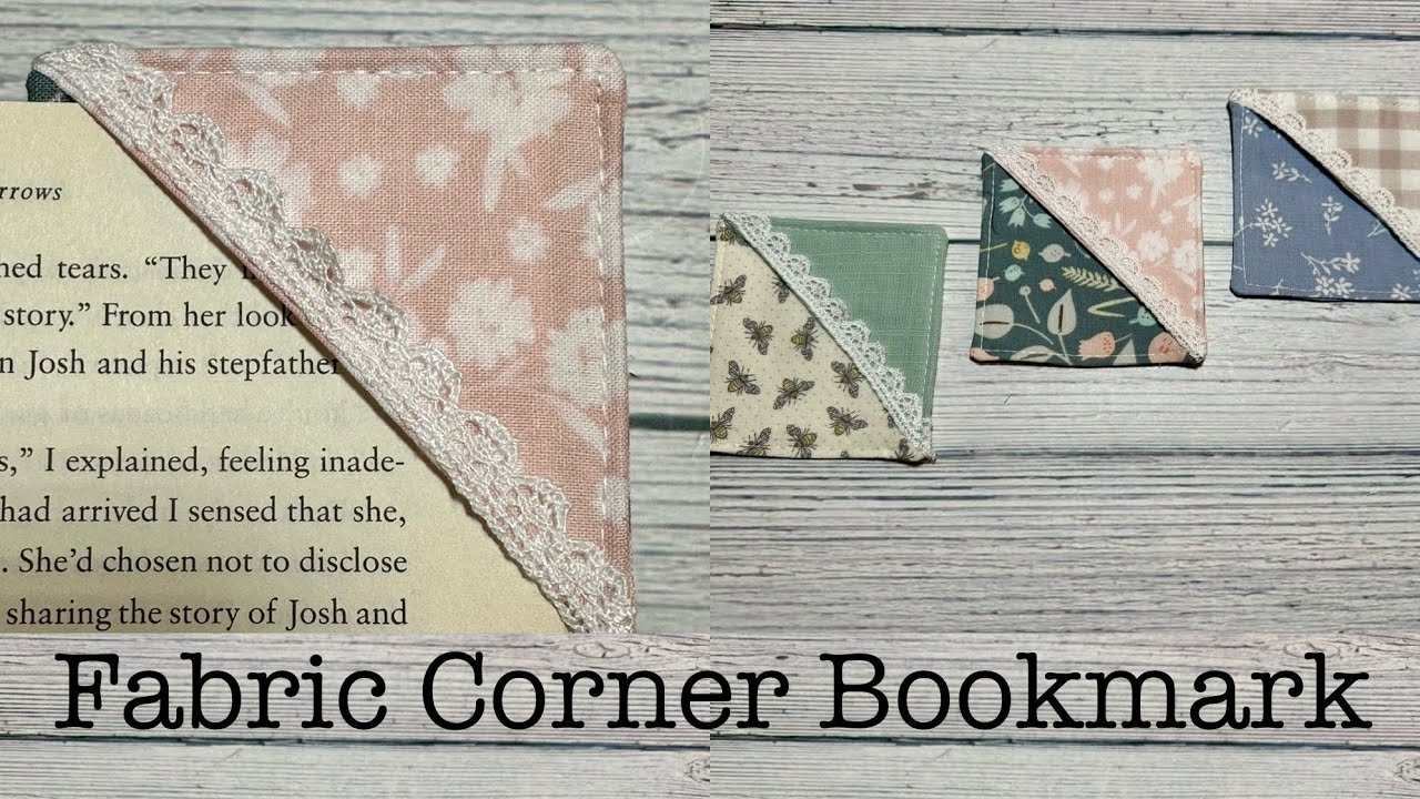 How to sew a Fabric Corner Bookmark Tutorial | Beginner Friendly Sewing | Fast and Easy