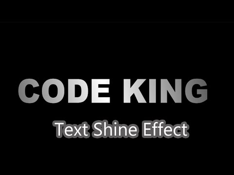 WEBSITE DESIGN:How to create a text shining effect with css and HTML