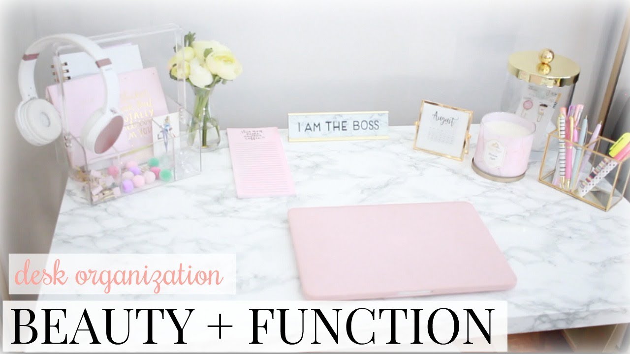 HOW TO ORGANIZE YOUR DESK! | DESK ORGANIZATION IDEAS 2018 - YouTube