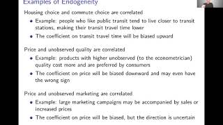 Week 13: Dynamics and Endogeneity | Video 4: Endogeneity in Structural Models