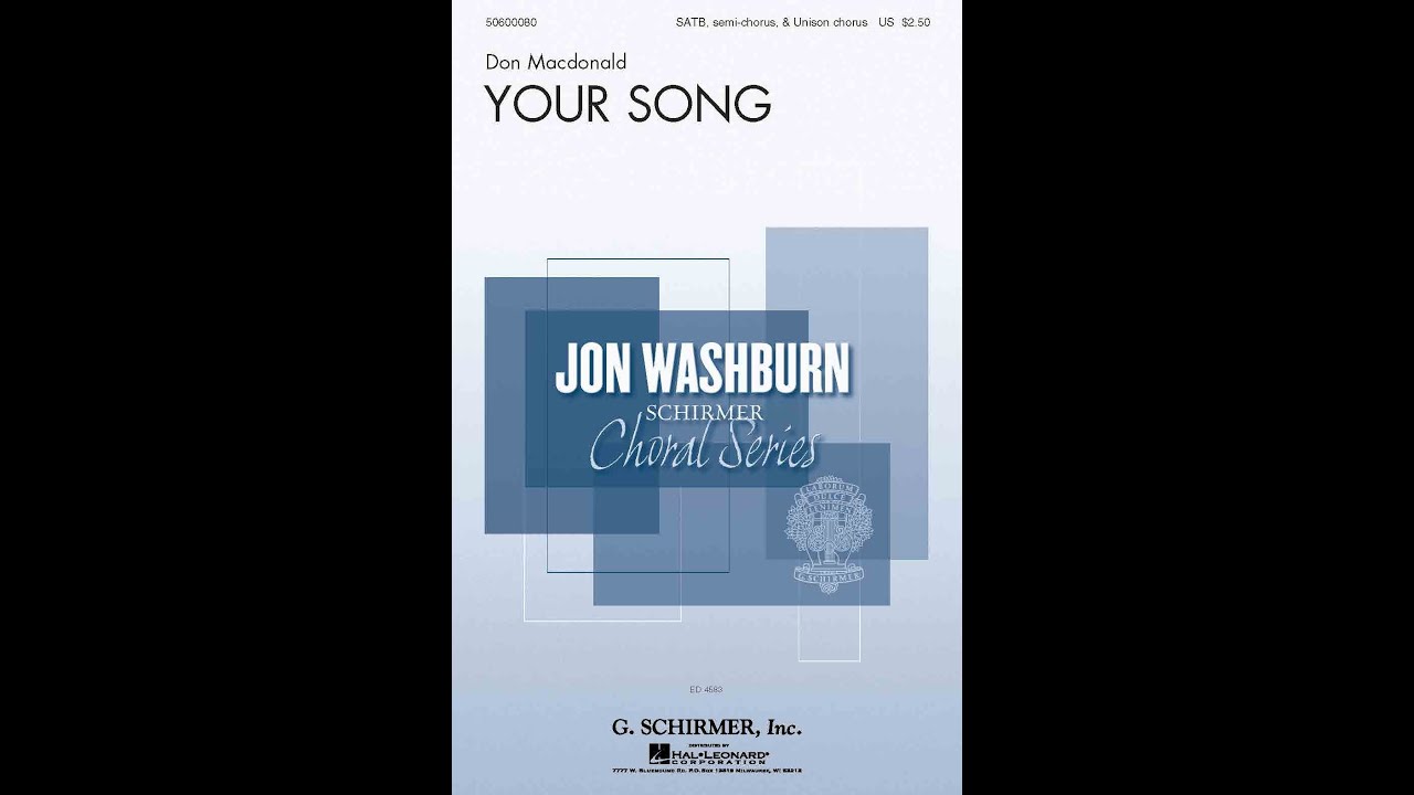 Your Song Satb Choir By Don Macdonald - 