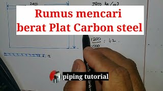 cara mencari berat plat carbon steel
