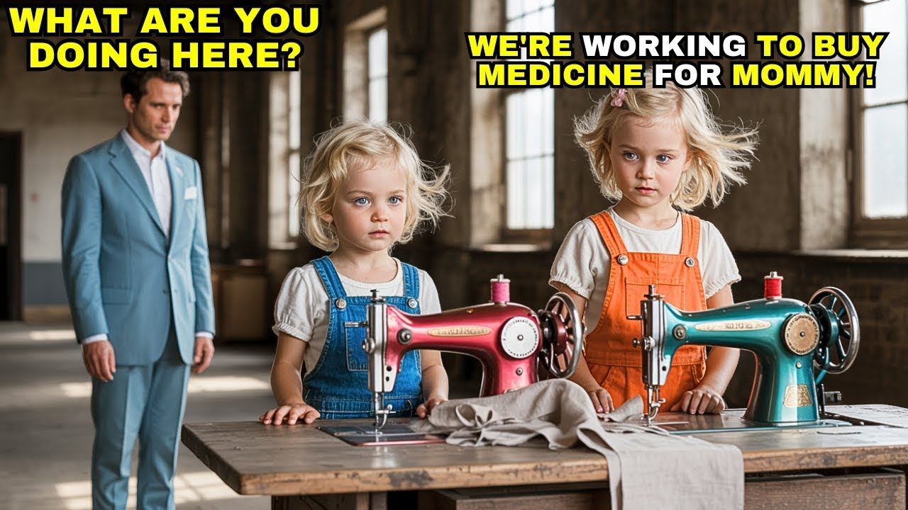 Millionaire buys warehouse and finds two little girls sewing in exhaustion — he freezes!