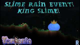 TERRARIA GETTING STARTED EP 13: King Slime & Slime Rain Event!