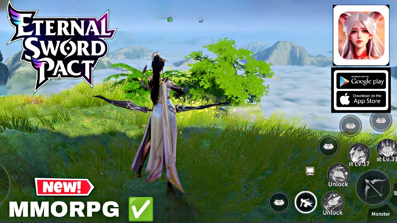 Геймплей "Вечного пакта меча" (на английском языке) — новая MMORPG для Android/iOS.