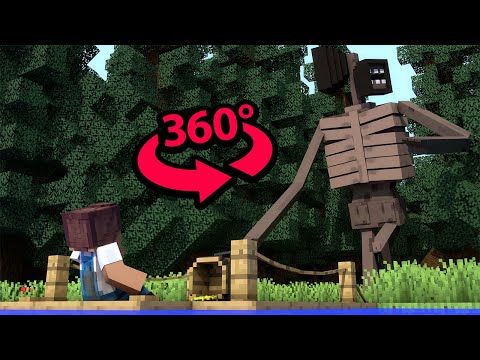 Siren Head in 360/VR - Minecraft Horror Animation [4K Video]