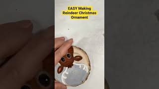 DIY EASY Christmas Ornament | Lets make Cute Reindeer ornament 🦌