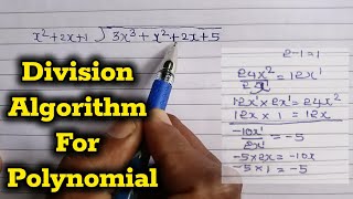 Polynomial Division Using Long Division Method | Division Algorithm | Class 10 Maths | CBSE NCERT