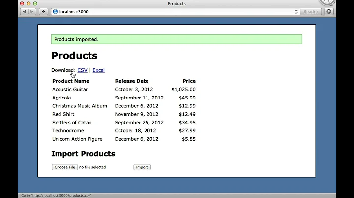 #396 Importing CSV and Excel