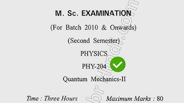 2015 Cdlu MSc Physics 2nd Sem Quantum Physics Question Paper
