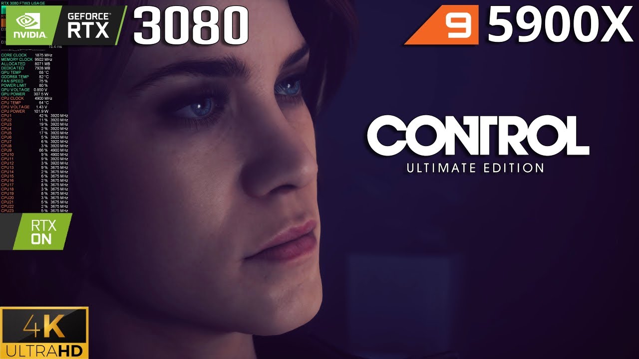 Control PC | 4K High Ray Tracing, DLSS | RTX 3080 FTW3 Ultra 10GB ...