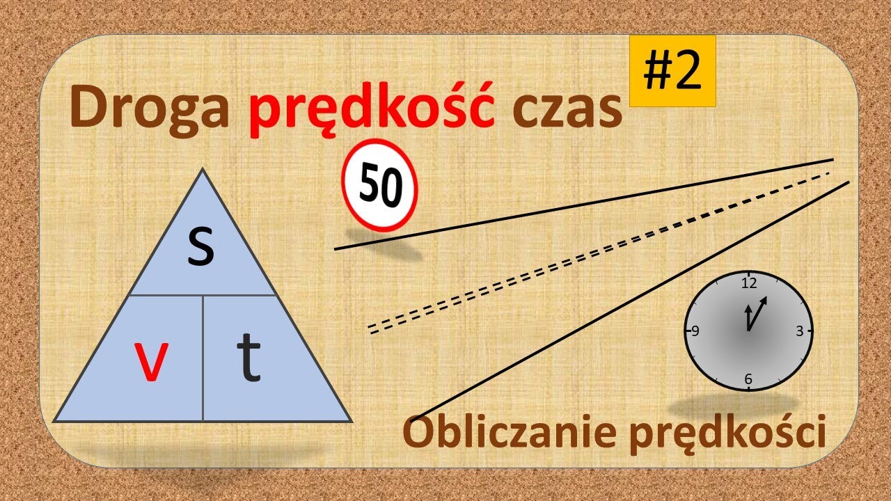 Wzór Na Predkosc Droge Czas Obliczanie prędkości #2 - droga prędkość czas - YouTube